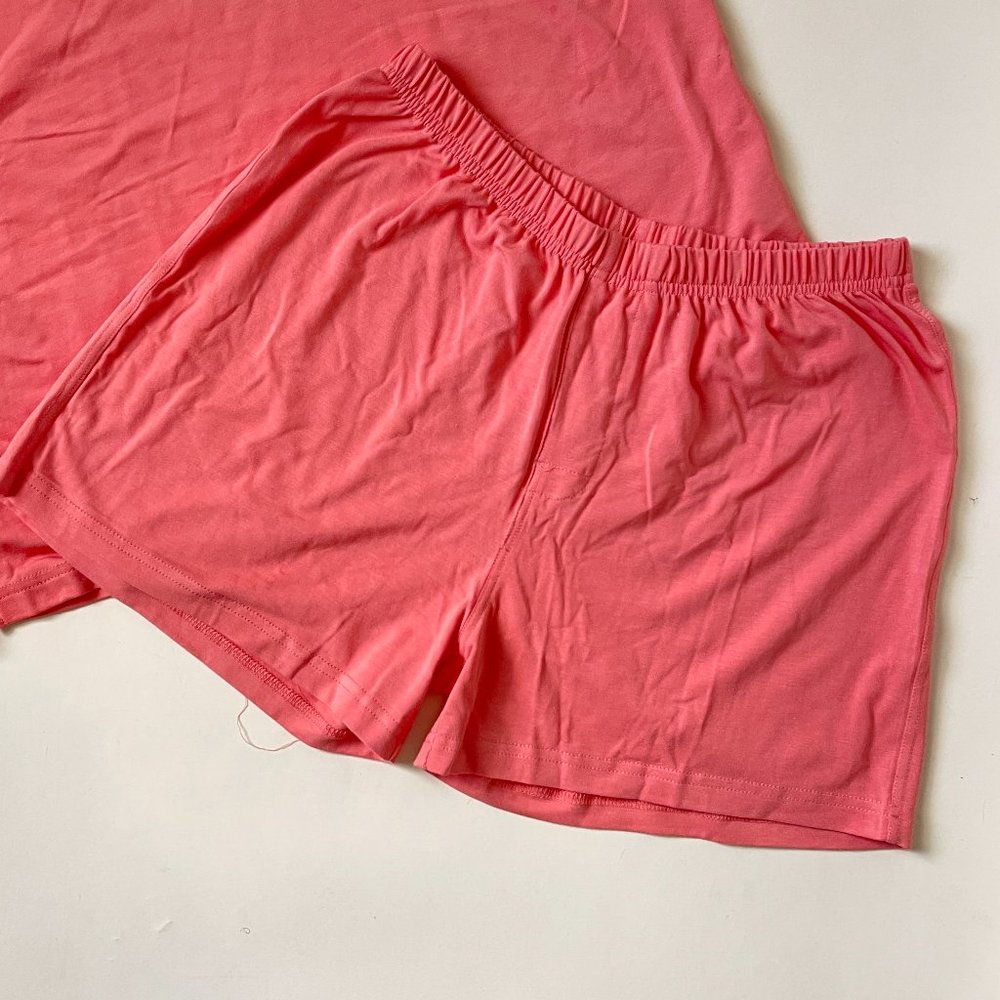 Fishers Finery Coral Pink Organic Cotton Bamboo Lounge Set Size S relaxed fit - Picture 4 of 6